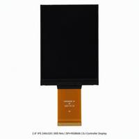 شاشة عرض IPS LCD مقاس 2.8 بوصة بدقة 240×320 QVGA وسطوع 800 نيت مع واجهة SPI RGB666 AG لوحدة تحكم DJ ومعدات الصوت الاحترافية