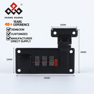 Hợp kim kẽm Niken đen khóa kết hợp 3 chữ số cho Hộp An toàn-Trường hợp chuyến bay bền và phụ kiện hành lý - Product Image 4