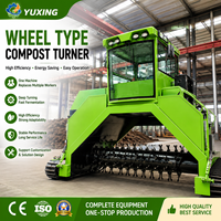 Retourneur de compost automoteur YUXING pour compostage en haies, équipement de compostage aérobie à grande échelle pour fumier, certifié CE ISO