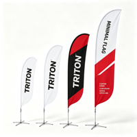 Drapeau plume personnalisé pour publicité extérieure, kit de mât en fibre de verre pour promotion
