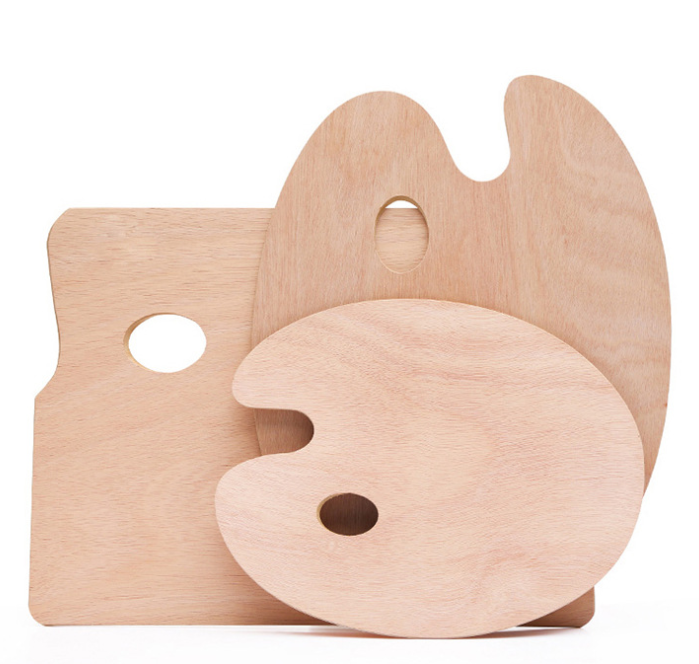 Пустая эллипса, деревянная художественная Акварельная краска, Художественная масляная живопись, смешивающая пигментная палитра, лоток с отверстием для большого пальца