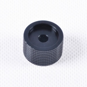 Bouton de <span class=keywords><strong>volume</strong></span> audio en aluminium CNC noir 25x15mm pour amplificateur à tubes - Product Image 3