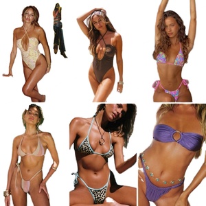 Nouvelle Tendance 2025 – Maillot de Bain Sexy Plissé Uni Une Pièce avec Bretelles Croisées à l'Avant et Fente Haute pour Femme - Product Image 1