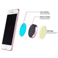 Support de téléphone portable magnétique en métal, 2 pièces, poignée murale pour téléphone, autocollant sur grille de ventilation, pour voiture