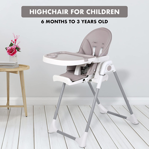 Chaise haute pliable pour bébé en plastique, design moderne, portable, sûre et écologique, pour une utilisation en intérieur, à la maison, au bureau, dans le salon - Product Image 2