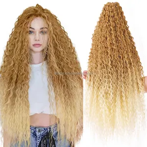 Wholesale Soft Fluffy 28 inch Brazilian Braids Kinky Curly Braiding Hair Synthetic Kinky Curly Crochet Hair Extensions for Women