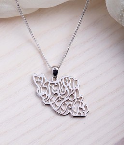 Vòng Cổ Cờ Quốc Gia <span class=keywords><strong>Iran</strong></span> Mặt Dây Chuyền Vòng Cổ Bản Đồ <span class=keywords><strong>Iran</strong></span> Vòng Cổ Tấm Thép Không Gỉ Trang Sức Thép Không Gỉ Mạ Vàng - Product Image 2