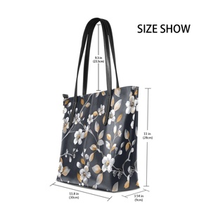 Cherry Blossom Flower <b>Women</b> <b>Bag</b> Luxury PU Leather Shoulder <b>Bags</b> for Lady Shopping Casual <b>Beach</b> 2024 - Product Image 2