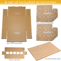 Boîte en Papier Kraft Ondulé Personnalisable avec Logo, Vente en Gros Usine, pour Pique-nique, Camping, Poulet Frit, Gâteaux, Fruits