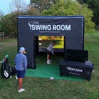 Tente simulateur de golf mobile d'extérieur, structure gonflable portable pour l'entraînement au golf, les fêtes et les événements d'entreprise