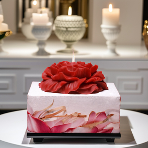 A forma di fiore carino peonia intaglio aromaterapia candele profumate all'ingrosso per il matrimonio di natale & decorazioni per la casa - Product Image 1
