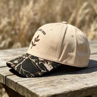 Casquettes de baseball unisexes en coton éponge lavé personnalisées, imprimé camouflage sportif, broderie feuille, pour la chasse et le camping en plein air, vente en gros