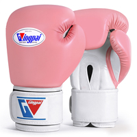 Guantes de Boxeo Profesionales GINGPAI de Cuero PU, Cierre Ajustable, Personalizables para Adultos, para Sanda, Muay Thai, Prácticos para Exteriores