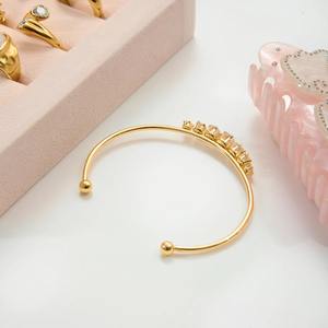 Dainty 18K Gold Plated Stainless Steel <b>Bangle</b> Tennis Chain Zircon Bracelet <b>Fashion</b> <b>Bangle</b> - Product Image 3