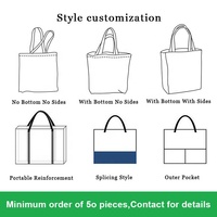 Sac fourre-tout en toile de coton de haute qualité pour femmes chaudes Logo personnalisé imprimé bouton de poche intérieur marron pour l'épicerie du week-end