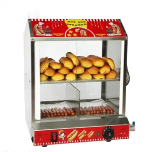Hochwertiger Hot Dog-Dampf garer und Merchandiser aus Edelstahl für Lebensmittel geschäfte und Restaurants Neue 220-V-Anwendung