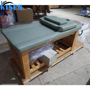 Kisen salón diseño superior muebles de madera personalizar champú cama mesa para la cabeza spa fumigado belleza facial - Product Image 3