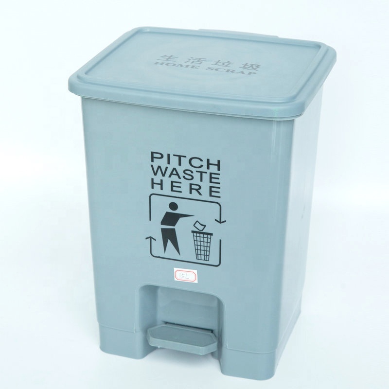 Custom Design Different Size Waste Bin Plastic Dustbin, Pedal Garbage Can/