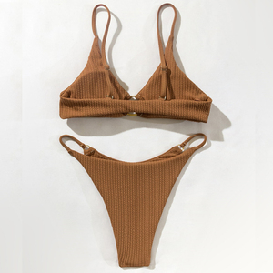 Ensemble <span class=keywords><strong>de</strong></span> bikini deux pièces sur mesure, nouvelle arrivée, vêtements <span class=keywords><strong>de</strong></span> plage, grande taille, <span class=keywords><strong>maillot</strong></span> <span class=keywords><strong>de</strong></span> <span class=keywords><strong>bain</strong></span> sexy pour femmes, bikini côtelé <span class=keywords><strong>push</strong></span>-<span class=keywords><strong>up</strong></span> - Product Image 3