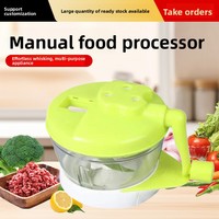 Handmatige plastic multifunctionele groentesnijder, -schaaf, -knoflookpeller, -pers, -blender en -vleesmolen