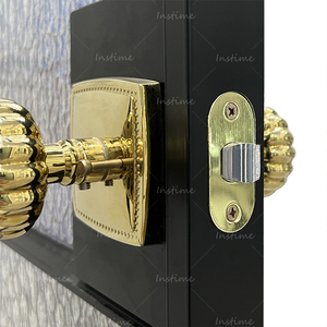 Instime, alta calidad, precio bajo, proveedor dorado, puertas francesas de vidrio templado al ras de <span class=keywords><strong>aluminio</strong></span> de <span class=keywords><strong>segunda</strong></span> <span class=keywords><strong>mano</strong></span> para casa - Product Image 6