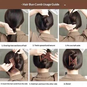 Peine <span class=keywords><strong>Mágico</strong></span> Elástico Ajustable <span class=keywords><strong>para</strong></span> el Cabello, Clip Elástico <span class=keywords><strong>para</strong></span> Mujeres y Niñas, Horquillas Sin Pliegues, Peinador de Moños Vintage <span class=keywords><strong>para</strong></span> Cabello Grueso - Product Image 5