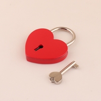 Cadenas en forme de coeur d'amour en métal intelligent de grande sécurité de couleur rouge pour la serrure de clé de bagage