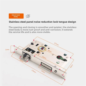 Wholesale Aluminum Alloy Mortise <strong>Door</strong> Lock Set Indoor <strong>Bedroom</strong> Household Silent Wooden <strong>Door</strong> Handle Lock for Apartment Office - Product Image 2