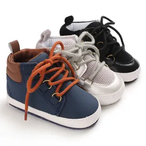 Vendita calda PU Leather Lace-up Outdoor barefoot caviglia cool boy baby boots