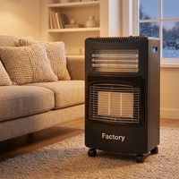 Chauffage au gaz domestique infrarouge céramique sur roulettes, autoportant, avec protection anti-brûlure pour salon et chambre