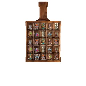 Estante de exhibición de copas de vino de madera, montado en la pared, 5 niveles, rectangular, decoración de bar, almacenamiento para fiestas, duradero - Product Image 4
