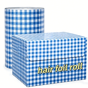 Feuilles de papier aluminium jetables pré-découpées 6x12 pouces, lot en vrac, qualité alimentaire, pour coiffeur professionnel et coloriste - Product Image 1