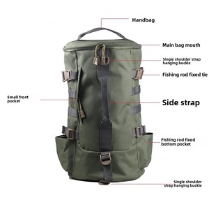 Sac de rangement cylindrique pour canne à pêche Luya, sac à bandoulière en polyester pour l'extérieur, rangement rond pour canne à pêche - Product Image 4