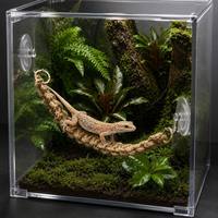 Puente de Escalada para Reptiles, Hecho a Mano con Cuerda de Cáñamo Natural, Magnético, para Dragones Barbudos, Geckos, Anfibios, Decoración de Terrarios, Hábitat