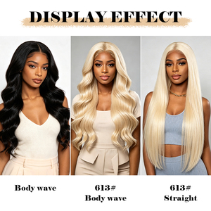 Blonde Straight & Body Wave 100% Virgin <b>Human</b> Hair Bundles Brazilian <b>Human</b> Hair Weft Bundles Weave Extensions For Black Women - Product Image 6