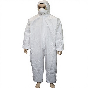 Combinaison <span class=keywords><strong>de</strong></span> sécurité industrielle jetable à capuche, combinaison <span class=keywords><strong>de</strong></span> <span class=keywords><strong>peinture</strong></span> blanche, combinaison <span class=keywords><strong>de</strong></span> protection chimique, combinaison anti-matières dangereuses - Product Image 1