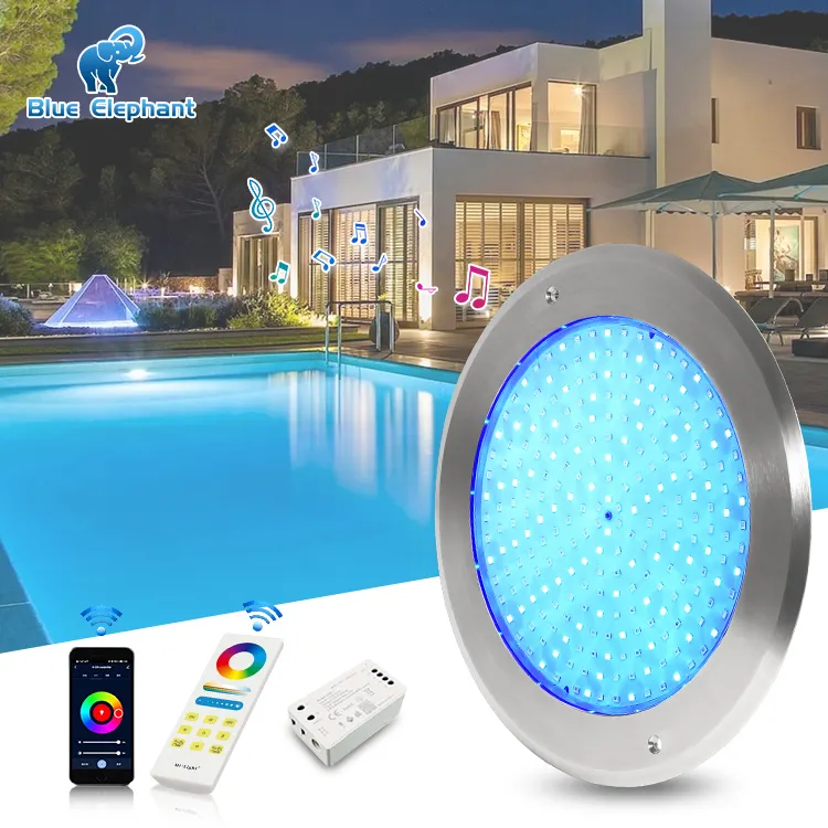 Lampada da piscina 12V Ip68 impermeabile Rgbw luci per piscina a Led subacquee riempite di resina in acciaio inossidabile