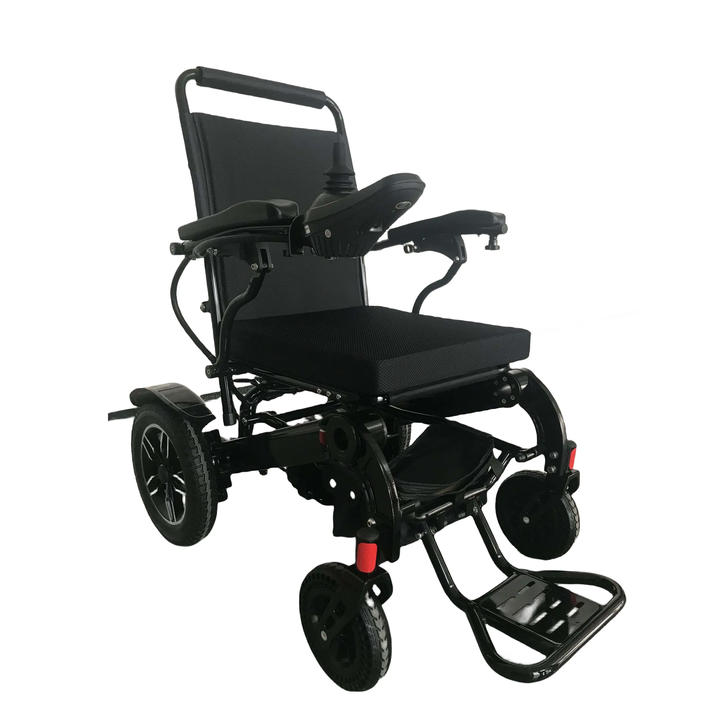 2024 nouveau fauteuil roulant électrique pliable en alliage d'aluminium avec télécommande pour les personnes âgées