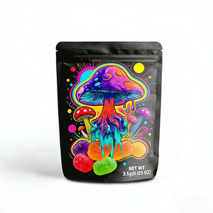 Wholesale Custom Cali 3.5g Smell Proof Holographic Pouch Aluminum Foil <b>Plastic</b> <b>Packaging</b> Mylar Bags with Display Box - Product Image 1