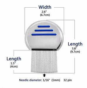 Professionale denti in metallo pettine pidocchio e pettine per il trattamento pidocchi rimuove leccine - Product Image 6