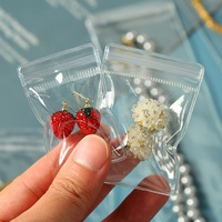 Sac de rangement auto-scellant en PVC transparent épaissi pour bijoux (boucles d'oreilles et colliers) avec fermeture anti-oxydation