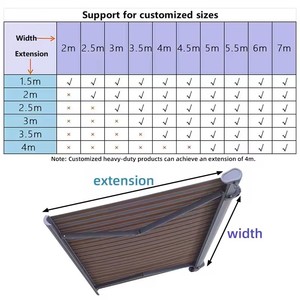 Toldo Retráctil Eléctrico Plegable de Brazo Articulado con Motor y Casete Completo, Personalizable, para Uso en Exteriores, para <span class=keywords><strong>Puerta</strong></span> Delantera - Product Image 5