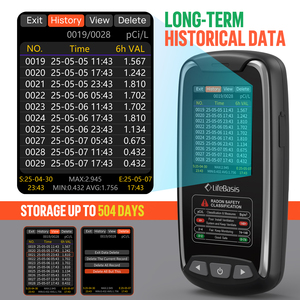 0.09-1000 PCI/L nhà thông minh Radon Gas Detector kiểm tra bán dẫn Radon cảm biến Radon màn hình với dài hạn và ngắn hạn - Product Image 5