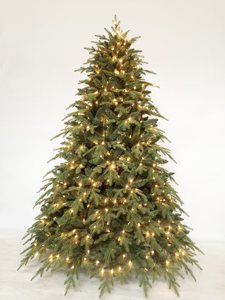 <span class=keywords><strong>Sapin</strong></span> de Noël pré-éclairé en PE et PVC mélangés avec lumières LED blanc chaud - Product Image 2