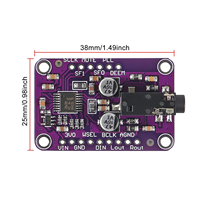 Placa decodificadora de audio estéreo UDA1334A I2S DAC para 3,3 V - 5V