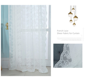 Avigers — rideaux transparents en dentelle à fleurs blanches, broderie florale de luxe, rideau Transparent, vente en gros, nouvelle collection - Product Image 2
