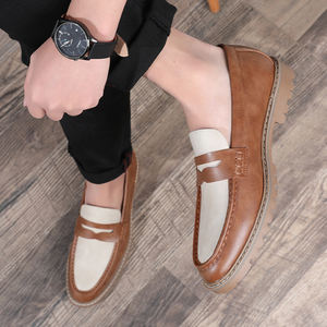 Chaussures décontractées à enfiler type mocassins Penny, tailles 39-46, design classique durable, en cuir synthétique, chaussures habillées - Product Image 4