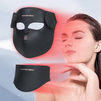Masque de luminothérapie LED en silicone 7 couleurs, 100 pièces, masque de beauté à lumière rouge proche infrarouge pour le visage