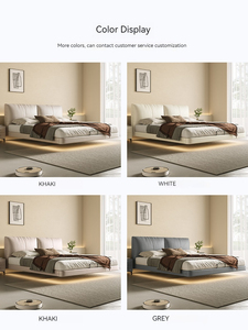 XTB-011 Modern sederhana tempat tidur ganda pabrik langsung kulit ukuran Queen/King kerangka kasur fitur dapat diperpanjang untuk perabotan kamar tidur - Product Image 2