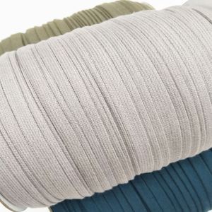 เชือกฝ้ายกลมนุ่มสีธรรมชาติขนาด 9 มม. เชือกแบนถักเปีย - Product Image 2